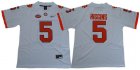 Clemson Tigers #5 Tee Higgins white College Football Color Rush Limited Jersey-HJ