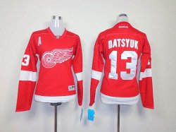 NHL Detroit Red Wings 13 Pavel Datsyuk Red women Jersey