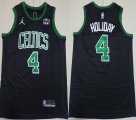 Jordan logo Boston Celtics #4 Jrue Holiday black nba basketball jerseys