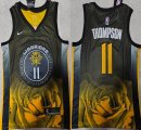 Nike Golden State Warriors #11 Klay Thompson yellow yellow basketball jerseys -XD