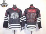 Reebok Chicago Blackhawks 19 TOEWS Black ice hockey jersey