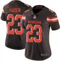 Women Browns #23 Joe Haden brown Nike Color Rush Limited Jerseys