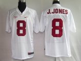 NCAA 8# J.Jones White jerseys