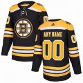 Custom Adidas Boston Bruins black hockey jersey