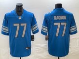 Nike Detroit Lions #77 Frank Ragnow blue Color Rush Limited Jersey