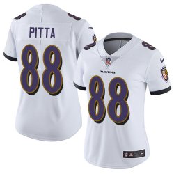 Women Baltimore Ravens #88 Pitta Nike white Color Rush Limited Jersey