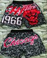 Chicago Bulls black red nba shorts -LT