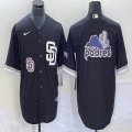 Nike San Diego Padres blank black majestic mlb Jerseys Joint name 03