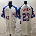 Nike Anaheim Angels #23 Michael Harris II white blue majestic baseball city version 03