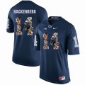 Custom Penn State #14 Christian Hackenberg blue fashion college football jersey