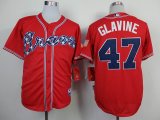 atlanta braves #47 Tom Glavine red mlb jerseys