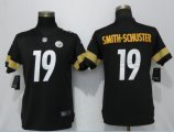 Women Nike Pittsburgh Steelers 19 Smith-schuster Black Color Rush limited Jersey