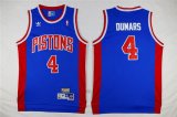 Detroit Pistons #4 Joe Dumars blue Soul Swingman Stitched nba Jersey