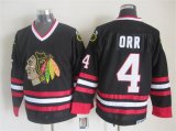 Chicago Blackhawks #4 Bobby Orr black CCM Ice hockey jerseys