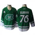 Montreal Canadiens 76# Subban green NHL Jerseys