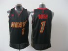 Miami Heat 1 Chris Bosh Black new nba Jerseys