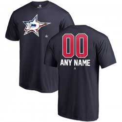 Men\'s Dallas Stars Fanatics Branded Navy Personalized Name and Number Banner Wave T-Shirt