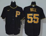 Nike Pittsburgh Pirates #55 Josh Bell black majestic mlb jersey-BD