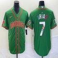 2023 World Cup Mexico #7 Julio Urias green red majestic baseball jerseys 158