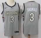 Nike Cleveland Cavaliers #3 Isaiah Thomas gray nba jersey-HMD