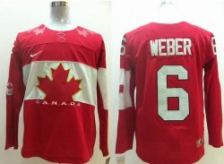 2014 NHL Canada team WEBER 6 red hockey jerseys