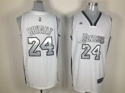 Los Angeles Lakers 24 BRYANT white new jersey