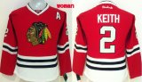 Chicago Blackhawks Duncan Keith #2 red women Ice hockey jersey