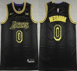 Nike NBA Los Angeles Lakers #0 Russell Westbrook Black nba basketball Jersey-XD