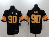 Nike Pittsburgh Steelers #90 T. J. Watt Black Color Rush Limited Jersey