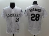 2016 Colorado Rockies #28 Nolan Arenado white Flexbase Authentic Collection Jersey