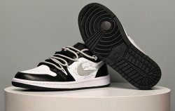 Women 2023 Air Jordan 1 basketball Shoes black white