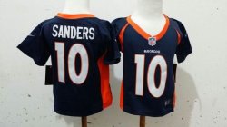 Nike Broncos #10 Emmanuel Sanders Blue NFL Children Jerseys