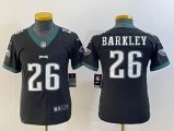 Youth Philadelphia Eagles #26 Saquon Barkley black Color Rush Limited Jersey