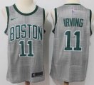 Nike Boston Celtics #11 Kyrie Irving gray basketball jersey-MHD