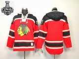 2013 NHL Stanley Cup Chicago Blackhawks blank Red Hooded Sweatshirt