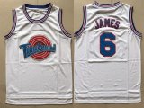 Lebron James 6 Tune Squad White Basketball Jersey