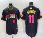 Nike Pittsburgh Pirates #11 Yu Darvish.black pink majestic baseball jerseys Joint name-BD 02