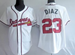 MLB Atlanta Braves 23# Diaz Matt Jerseys White