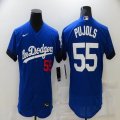 New Los Angeles Dodgers #55 Albert Pujols blue Flexbase Authentic Collection Jersey