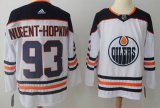 Adidas Edmonton Oilers 93# Ryan Nugent-Hopkins white hockey jersey