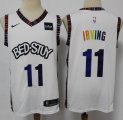 Brooklyn Nets #11 Kyrie Irving white nike NBA basketball Jerseys city -S8 01