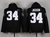 Oakland Raiders Bo Jackson 34 black nfl Hooded Sweatshirt