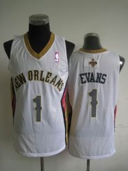 new orleans pelicans EVANS 1# white NBA jersey