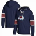 Custom Adidas Colorado Avalanche blue personality Ice Hockey Hooded Sweatshirt