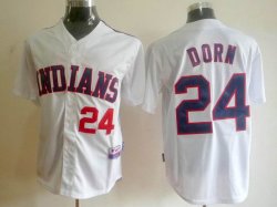 Cleveland Indians #24 Danny Dorn White MLB Jersey