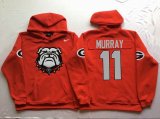 Georgia Bulldogs Red #11 MURRAY NCAA Hooded Sweatshirt