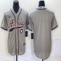 Nike Houston Astros blank gray majestic baseball jerseys Joint name -BD 08