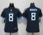 Women Nike San FranciscoTitans 8 Mariota Navy Blue 2017 Vapor Untouchable Player jersey