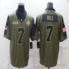 Nike New Orleans Saints #7 Josh Hill green 2021 Salute to Service Limited Jersey