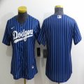 Women Los Angeles Dodgers blank blue majestic baseball Jerseys-BD